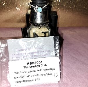 Bomb Party Sterling Club Frosted Opal Ring